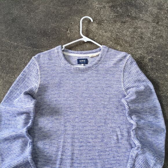 Levi's Made & Crafted Sweater Womens 1 Gray Blue Safari Heavy Knit Long Sleeve - Picture 2 of 11